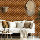 Papel De Parede Adesivo Madeira Tons Bege E Marrom 9mx50cm