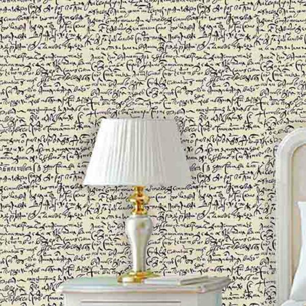 Papel De Parede Adesivo Manuscrito Russo 1115