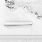 Papel De Parede Adesivo Mármore Branco Rajado Quarto Sala