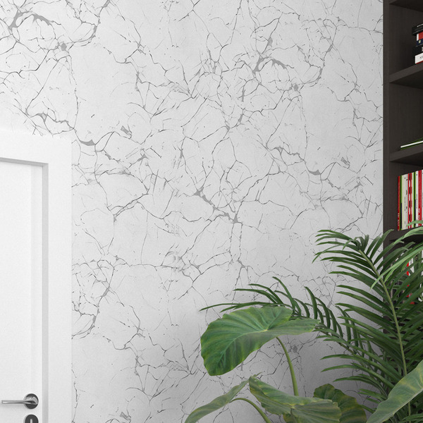 Papel De Parede Adesivo Mármore Carrara 10m