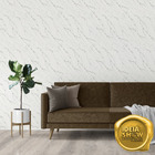 Papel De Parede Adesivo Mármore Carrara Branco Lavável Sala