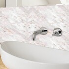 Papel De Parede Adesivo Mármore Carrara Rosê Lavável 10m