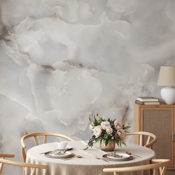 Papel De Parede Adesivo Mármore Perolado Rajado Lavável