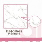 Papel De Parede Adesivo Marmorizado Branco Lávavel 10m