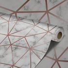 Papel De Parede Adesivo Marmorizado Branco Rosé 9m