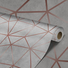 Papel De Parede Adesivo Marmorizado Cinza Claro Fio Rosé 3m