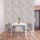 Papel De Parede Adesivo Marmorizado Cinzento Linha Rosé 15m