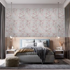 Papel De Parede Adesivo Marmorizado Cinzento Linha Rosé  18m