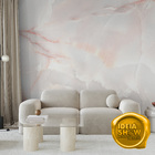 Papel De Parede Adesivo Marmorizado Rosa Luxuoso Quarto Sala