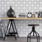 Papel De Parede Adesivo Marroquino Cinza N05262