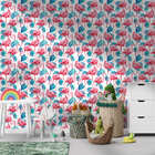 Papel De Parede Adesivo Menina Tropical Flamingo Quarto 3mx50