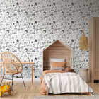 Papel De Parede Adesivo Menino Futebol Fundo Preto E Branco 3