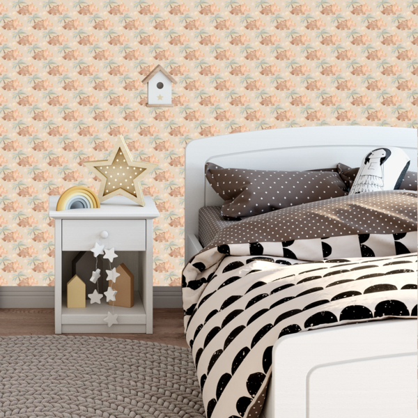 Papel De Parede Adesivo Mini Dinossauro Tom Terroso Bebê 6m