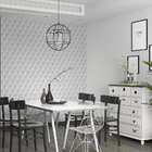 Papel De Parede Adesivo Minimalista Hexágono Branco 3d 2,80m