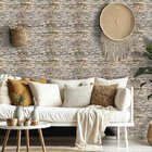 Papel De Parede Adesivo Muro De Pedras Tons Naturais 6mx50cm