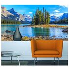 Papel De Parede Adesivo Natureza Floresta Lago  Paisagem 2mx1m