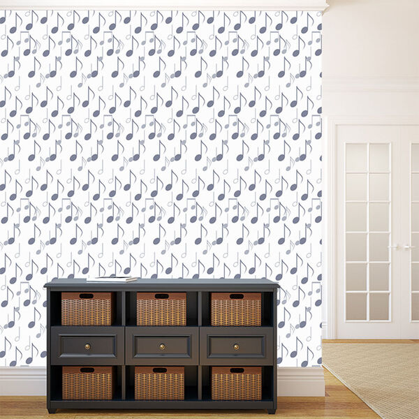 Papel De Parede Adesivo - Notas Musicais - 100ppd