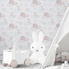 Papel De Parede Adesivo Nuvem, Lua Infantil N03128