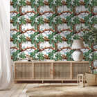 Papel De Parede Adesivo Onça Pintada Fundo Branco Quarto 3mx5