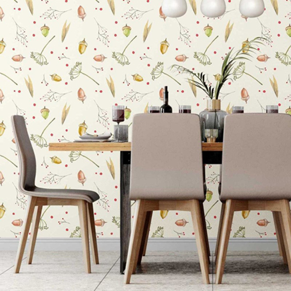 Papel De Parede Adesivo Outono Aquarela N07028