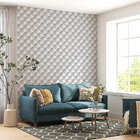 Papel De Parede Adesivo Padronagem 3d Abstrato Branco 2,80m