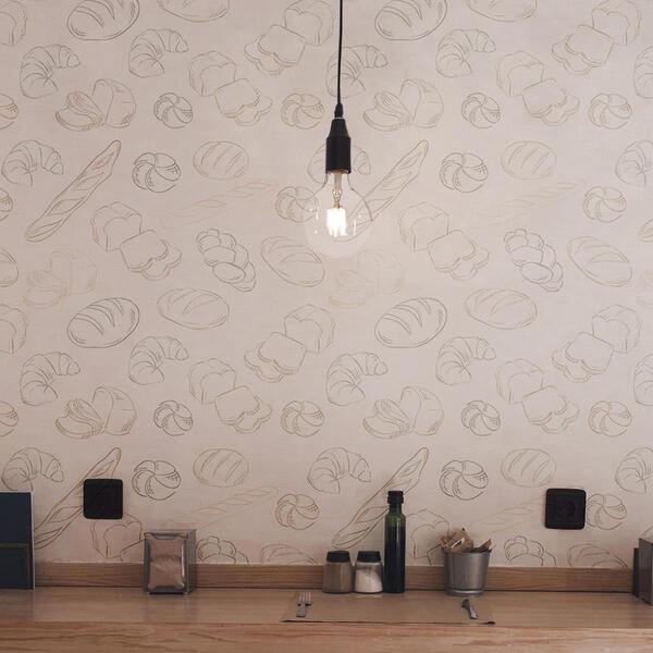 Papel De Parede Adesivo Pães Croassaints N03057 0,48x2,5m