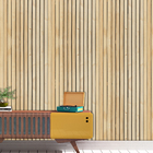 Papel De Parede Adesivo Painel Madeira Clara Ripado Para Quar