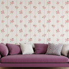 Papel De Parede Adesivo Para Quarto Sala Flores Na Cor Rosa