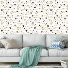 Papel De Parede Adesivo Para Sala Quarto Branco Com Corações