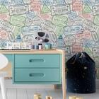 Papel De Parede Adesivo Passaporte Viagem N03070 0,48x2,50m