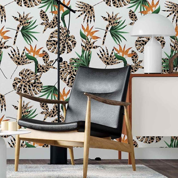 Papel De Parede Adesivo Passaro Folha N02022