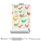 Papel De Parede Adesivo Pássaros 1024