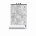 Papel De Parede Adesivo Pedra Quadrada Np016