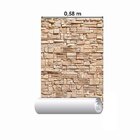 Papel De Parede Adesivo Pedras 3d Bege Np087