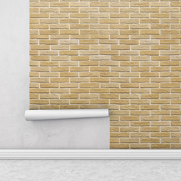 Papel De Parede Adesivo Pedras  Marrom Detalhes Na Cor Bege P