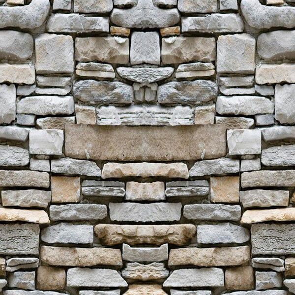 Papel De Parede Adesivo Pedras Brutas Cinza Decoração Sala 10