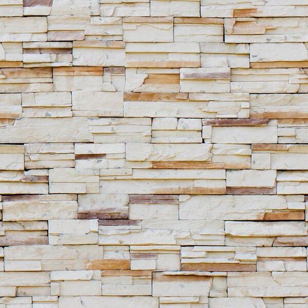 Papel De Parede Adesivo Pedras Estilo Canjiquinhas Bege 10mx5