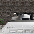 Papel De Parede Adesivo Pedras Marrom Np086