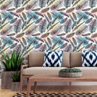 Papel De Parede Adesivo Penas Aquarela N015066 0,58x3,00m