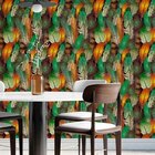 Papel De Parede Adesivo Penas De Pavão N014051