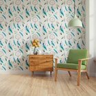 Papel De Parede Adesivo Penas N011029