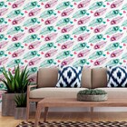 Papel De Parede Adesivo Penas Pavão Aquarela N015080 0,58x3m