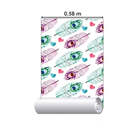 Papel De Parede Adesivo Penas Pavão Aquarela N015080 0,58x3m