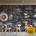 Papel De Parede Adesivo Personalizado Cafeteria Café Cozinha