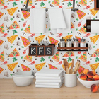 Papel De Parede Adesivo Pizza N013290