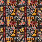 Papel De Parede Adesivo Pizzas E Sabores N03053 0,48x2,5m