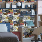 Papel De Parede Adesivo Placas 1449