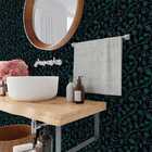 Papel De Parede Adesivo Planta Paisagismo Verde Escuro  15m