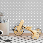 Papel De Parede Adesivo Poá Cinza 17