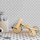 Papel De Parede Adesivo Poá Cinza 17